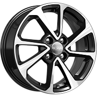 Литые диски КС861 (ZV 15_Solaris I) (КС861) 6.000xR15 4x100 DIA54.1 ET48 алмаз черный для KIA Rio Литые диски КС861 (ZV 15_Solaris I) (КС861) 6.000xR15 4x100 DIA54.1 ET48 алмаз черный для KIA Rio