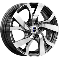 Литые диски Палермо-оригинал (КС607) (КС607) 6.500xR16 5x100 DIA57.1 ET42 алмаз черный для Volkswagen Polo