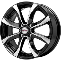 Литые диски Дайс (КС696) 6.000xR15 4x100 DIA67.1 ET45 Блэк Джек для Volkswagen Polo