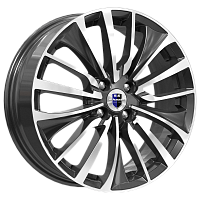 Литые диски Flanker (КС905) 6.500xR17 4x100 DIA67.1 ET37 алмаз черный для Lada Aura