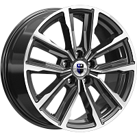 Литые диски Лацио (КС964) 7.500xR17 5x114.3 DIA67.1 ET45 алмаз черный для Acura