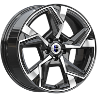 Литые диски Кайан (КС1012) 7.500xR18 5x112 DIA66.6 ET37 алмаз черный для Volkswagen Passat