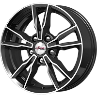 Литые диски Икигай (КС865) 6.500xR16 5x114.3 DIA66.1 ET40 Блэк Джек для Nissan Teana