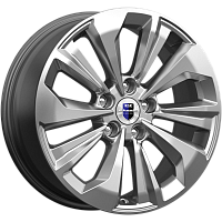Литые диски Авиор (КС936) 7.000xR17 5x114.3 DIA66.1 ET45 брайт дарк платинум для Nissan Teana