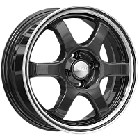 Литые диски КИОТО (КЛ249) 6.000xR15 4x100 DIA67.1 ET45 алмаз антрацит для Volkswagen Polo