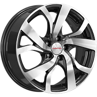 Литые диски Палермо (КС607) 6.500xR16 5x108 DIA67.1 ET43 алмаз черный для Mercedes-Benz